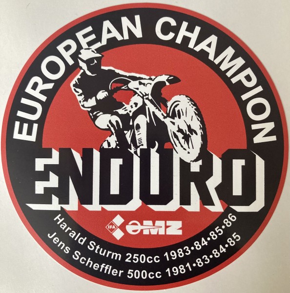 Aufkleber "Enduro European Champion"